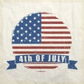 American Independence Day sticker or tag. Royalty Free Stock Photo
