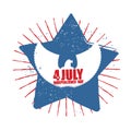 American Independence Day. Symbol of countrys star and eagle wit Royalty Free Stock Photo