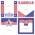 American Independence day template card sets. Royalty Free Stock Photo