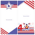 American Independence day template card sets. Royalty Free Stock Photo