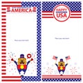 American Independence day template card sets. Royalty Free Stock Photo