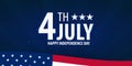 American Independence Day. 4th July. Template background for greeting cards, posters, leaflets and brochure. Vector illustration. Royalty Free Stock Photo