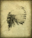 American Indian Chief Royalty Free Stock Photo
