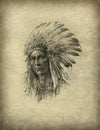 American Indian chief Royalty Free Stock Photo