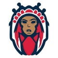 American Indian Chief Logo Icon Template 2