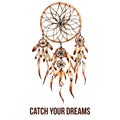 American indian dreamcatcher icon Royalty Free Stock Photo