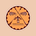 American indian emblems and labels Royalty Free Stock Photo