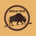 American indian emblems and labels Royalty Free Stock Photo