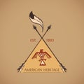 American indian emblems and labels Royalty Free Stock Photo