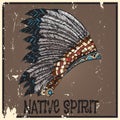 American Indian Headdress. Royalty Free Stock Photo