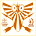 American indian vector logos Royalty Free Stock Photo