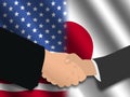 American Japanese meeting Royalty Free Stock Photo