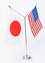 American and Japanese table flag