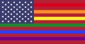 American LGBT pride flag, background. Vector