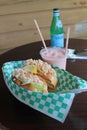 American lobster roll ready to be eaten Royalty Free Stock Photo