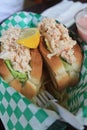 American lobster roll ready to be eaten Royalty Free Stock Photo