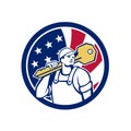 American Locksmith USA Flag Icon Royalty Free Stock Photo