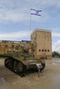 American M3A1 Stuart light tank on display at Yad La-Shiryon Armored Corps Museum at Latrun