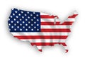 American map flag Royalty Free Stock Photo