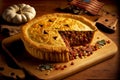 american meat pie with juicy turkey stuffing