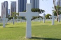 American Memorial Cemetery in Manila, Philippines.It has the largest number of graves of any cemetery for U.S. personnel killed d Royalty Free Stock Photo