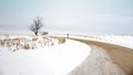 American Midwest Winter Scene Farm Field Royalty Free Stock Photo