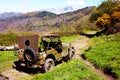 American military jeep of the Second World War on the paths of the Gothic Line