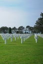 American Military World War 2 Cemetery near Omaha Beach Royalty Free Stock Photo