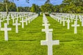 American Military World War 2 Cemetery Normandy France Royalty Free Stock Photo