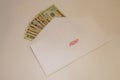 American Money in an envelope