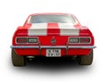 The American muscle car Chevrolet Camaro Z28 1968. White background Royalty Free Stock Photo