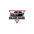 american muscle car illustration logo vector Royalty Free Stock Photo