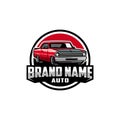 american muscle car illustration logo vector Royalty Free Stock Photo