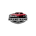 american muscle car illustration logo vector Royalty Free Stock Photo