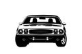 American muscle car legend silhouette Royalty Free Stock Photo