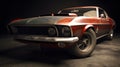 American muscle car loud powerful Hyper-realistic texture two generative AI