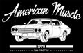American Muscle 1970 Full Throttle Black & White