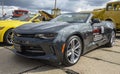 American muscle sports car gray colored Chevrolet Camaro at Old Car Land Royalty Free Stock Photo