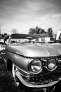 An american musclecar in black white