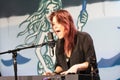 Beth Hart films a session in Brooklyn Royalty Free Stock Photo