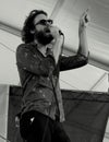 Father John Misty in concert at Newport Folk Festival Royalty Free Stock Photo