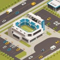 Sport Stadium Area Isometric Composition Royalty Free Stock Photo