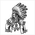 American native chief Royalty Free Stock Photo