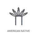 American Native icon. Trendy American Native logo concept on white background from United States of America collection