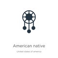 American native icon vector. Trendy flat american native icon from united states of america collection isolated on white