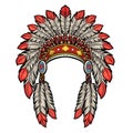 American native indian head dress Royalty Free Stock Photo