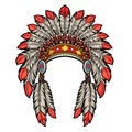 American native indian head dress