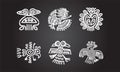 American native indians ethnic ornaments