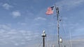 American navy flag ship blue sky Royalty Free Stock Photo