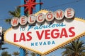 The Welcome to Fabulous Las Vegas sign on bright sunny day Royalty Free Stock Photo